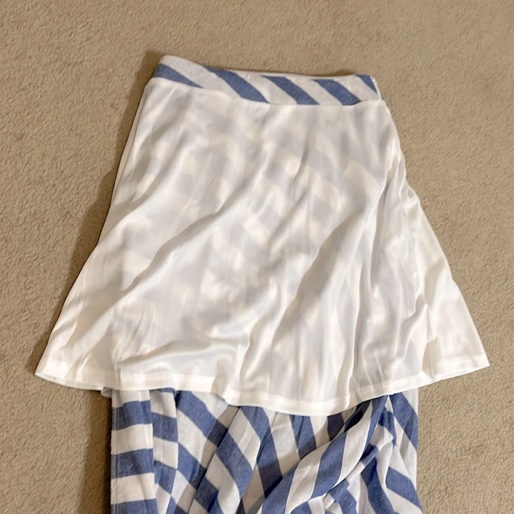 NEW Cosygal Striped High-Low Maxi Dress, Bandage Dress, Backless, Blue/White MED - Picture 11 of 13